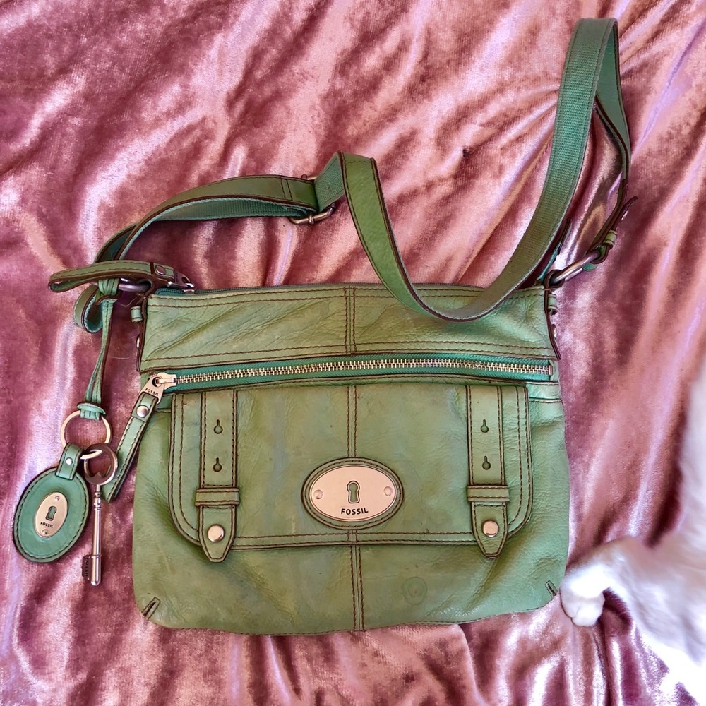 Fossil: Mint leather crossbody